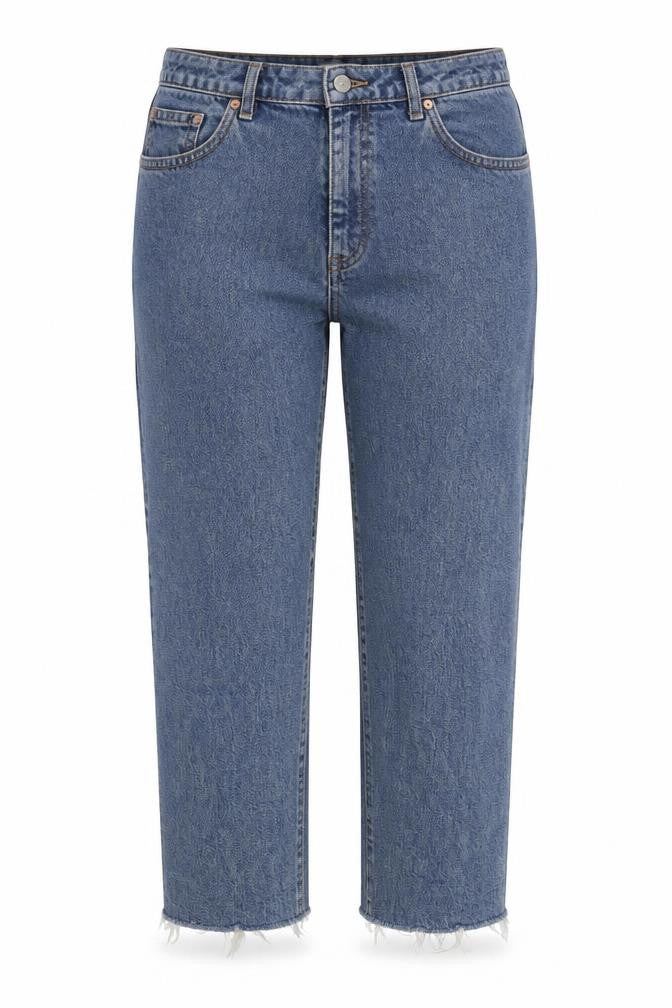 Topshop Women’s Blue High Rise Straight Jeans W28 L32 Cotton Denim