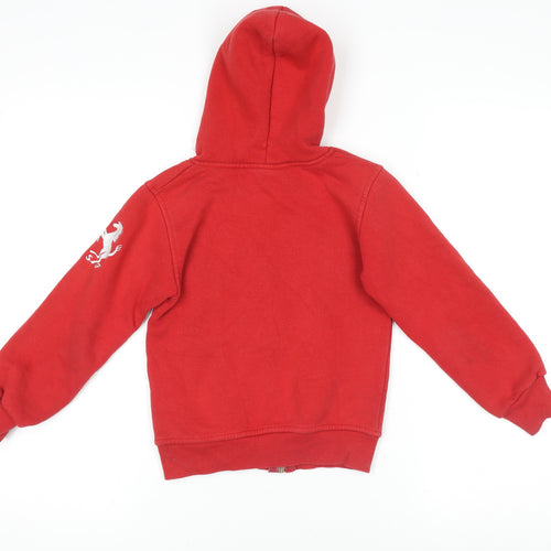 Ferrari Boys Red Zip-Up Hoodie 6 Years Polo Team Embroidered Logo
