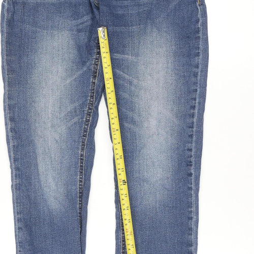 PHOENIX Women's Blue Straight Leg Denim Jeans Size 32 Regular Fit