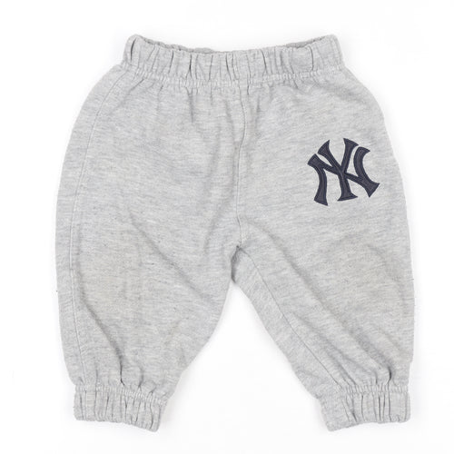 Majestic Athletic Unisex Baby Grey 6-9M Sweatpants Fleece NY Yankees