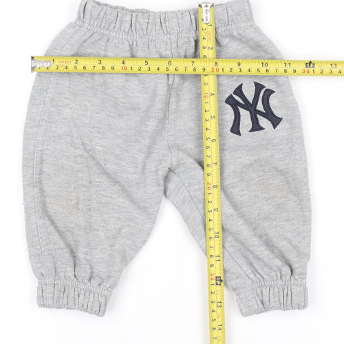 Majestic Athletic Unisex Baby Grey 6-9M Sweatpants Fleece NY Yankees