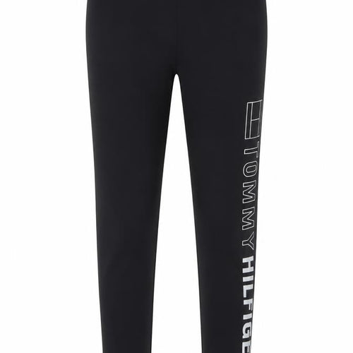 Tommy Hilfiger Girls Black Ankle Leggings 12-14 Years Cotton Stretch Logo
