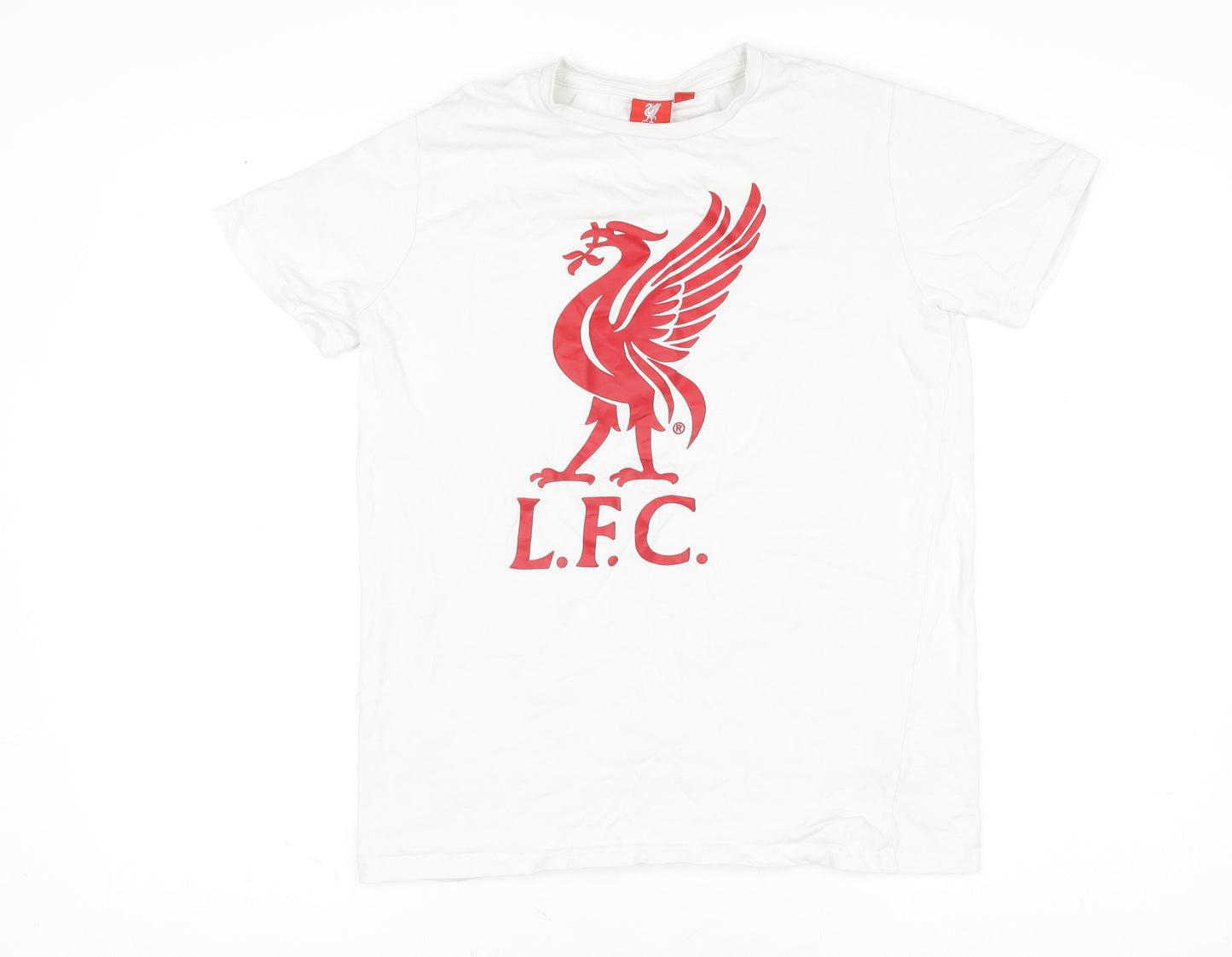 Liverpool FC Boys White T-Shirt 13-14 Years Short Sleeve Casual Top