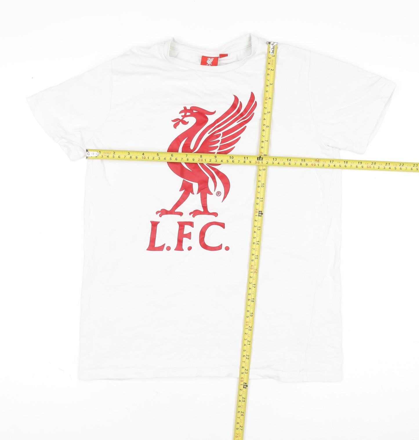 Liverpool FC Boys White T-Shirt 13-14 Years Short Sleeve Casual Top