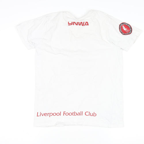 Liverpool FC Boys White T-Shirt 13-14 Years Short Sleeve Casual Top