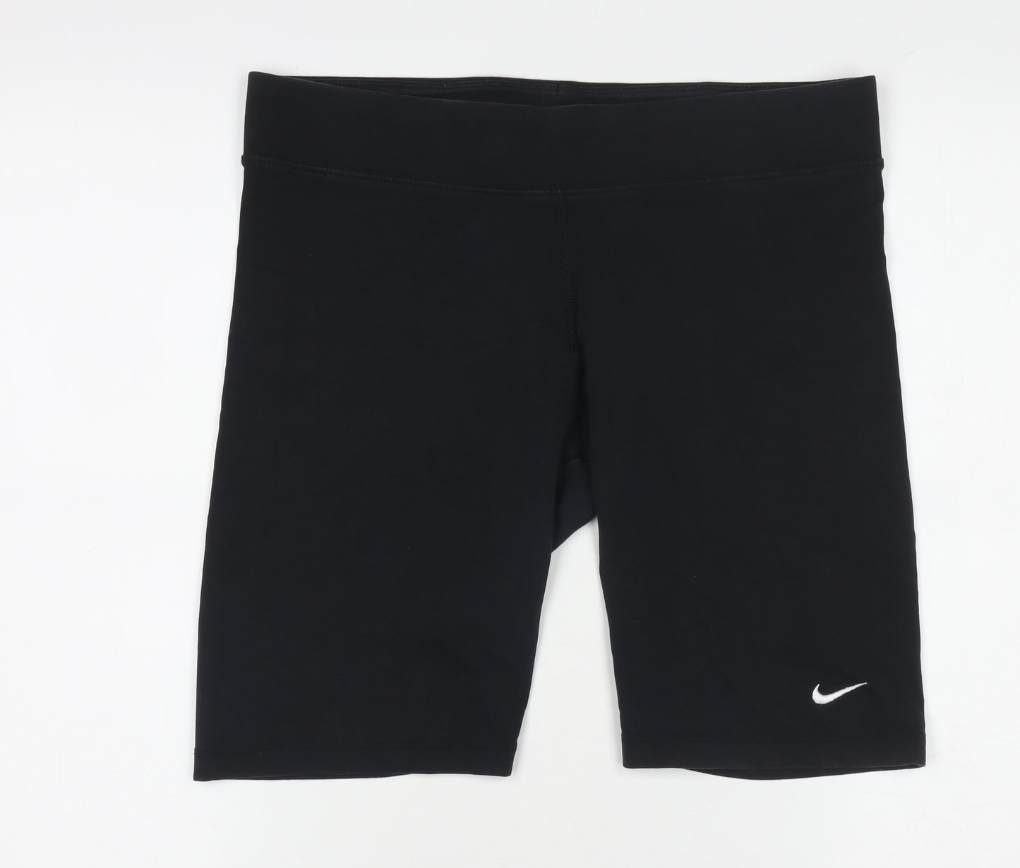 Nike Women's Black Biker Activewear Shorts Size L Stretch Gym Shorts