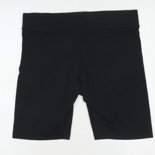 Nike Women's Black Biker Activewear Shorts Size L Stretch Gym Shorts