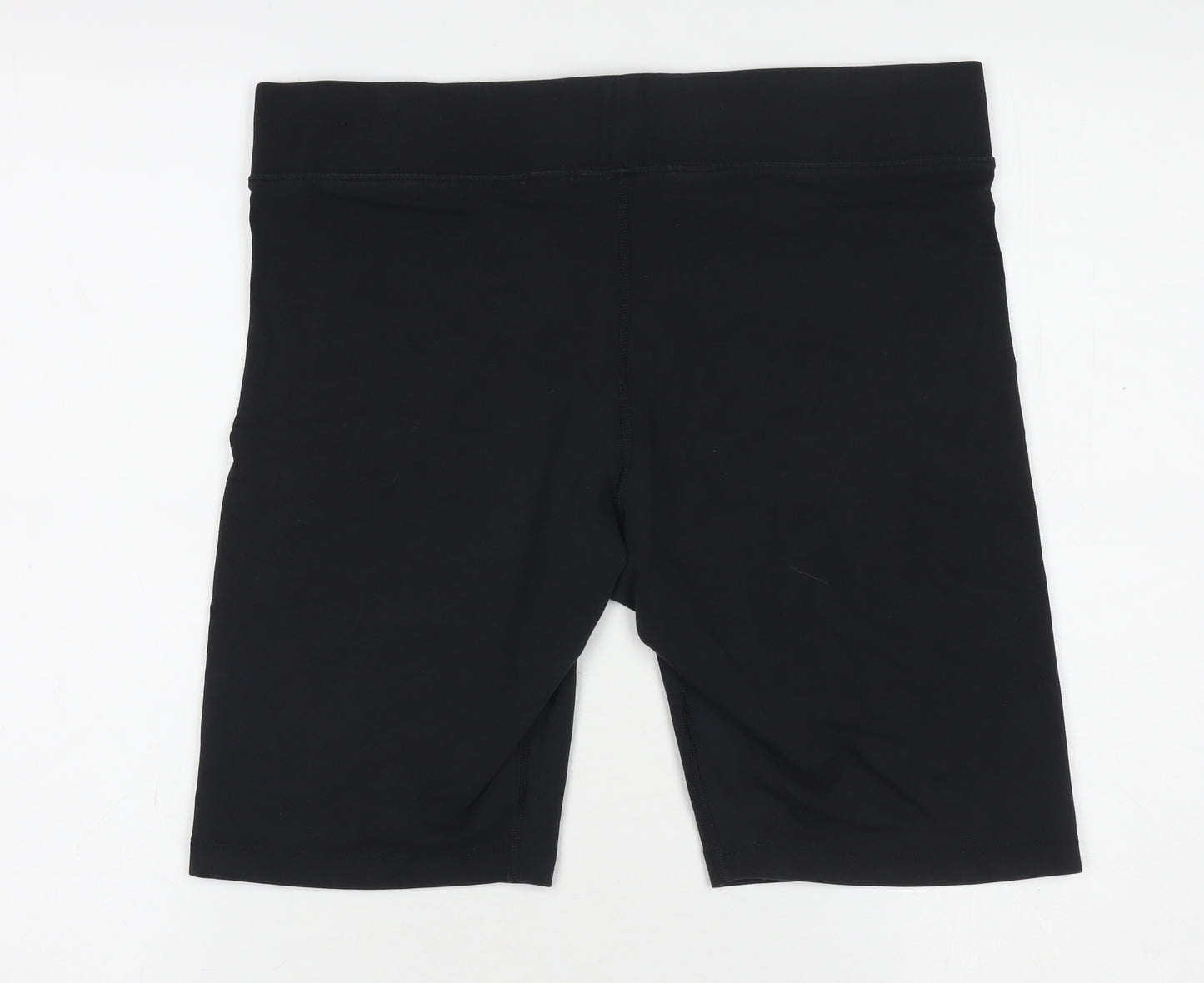 Nike Women's Black Biker Activewear Shorts Size L Stretch Gym Shorts