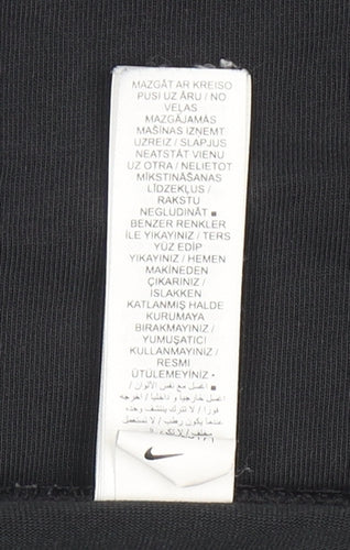 Nike Women's Black Biker Activewear Shorts Size L Stretch Gym Shorts