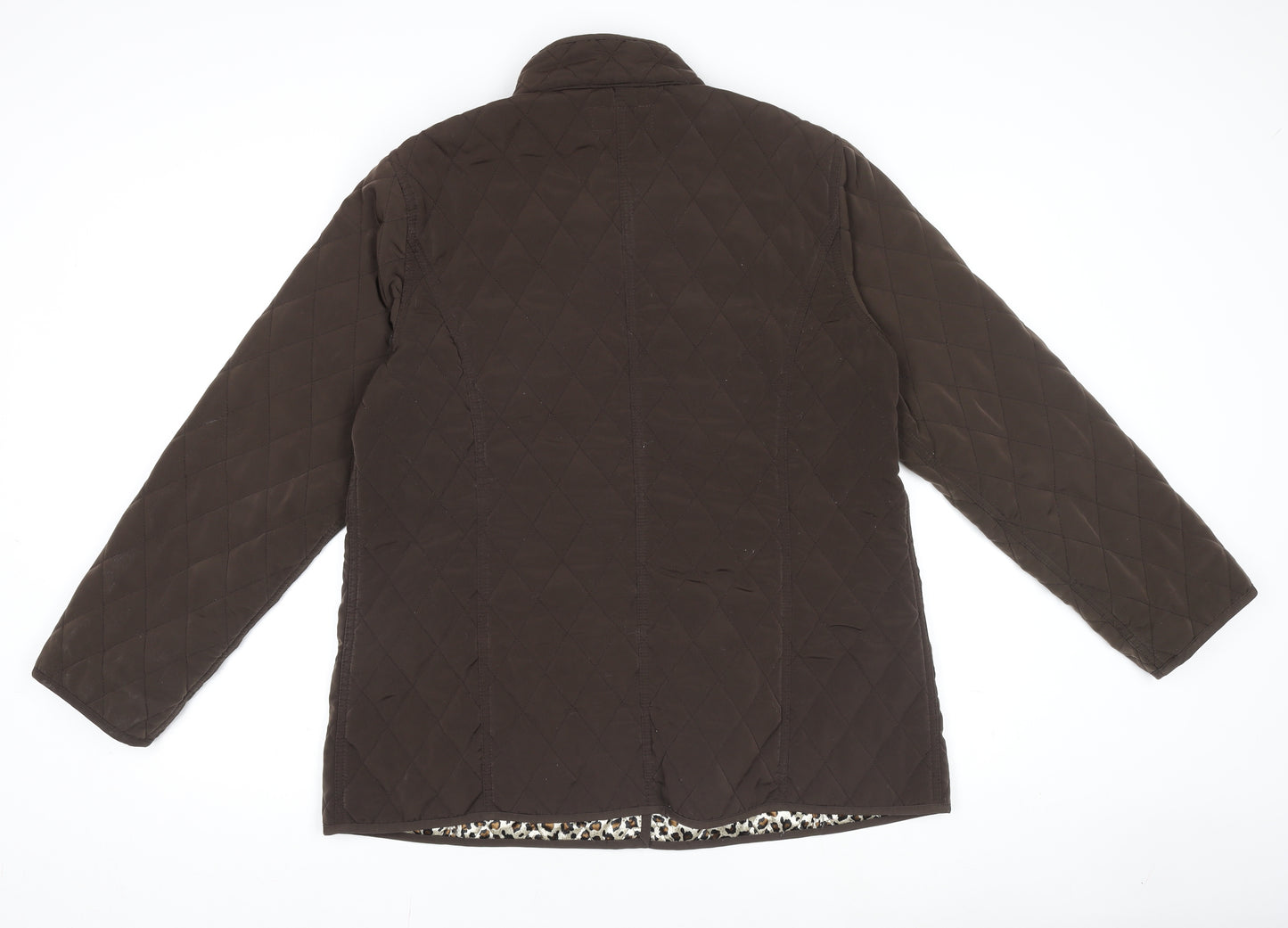 Alex & Co Womens Brown Quilted Mid-Length Jacket UK 16