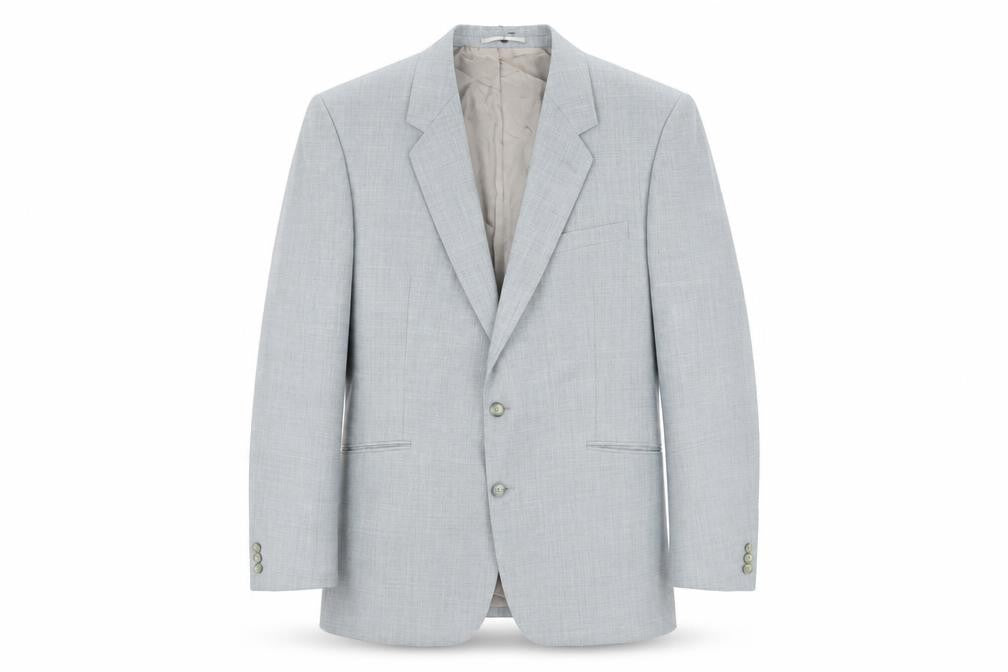 Varteks International Men's Grey Wool Blend Two-Button Blazer 42 Regular