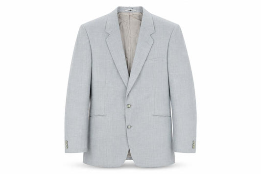 Varteks International Men's Grey Wool Blend Two-Button Blazer 42 Regular