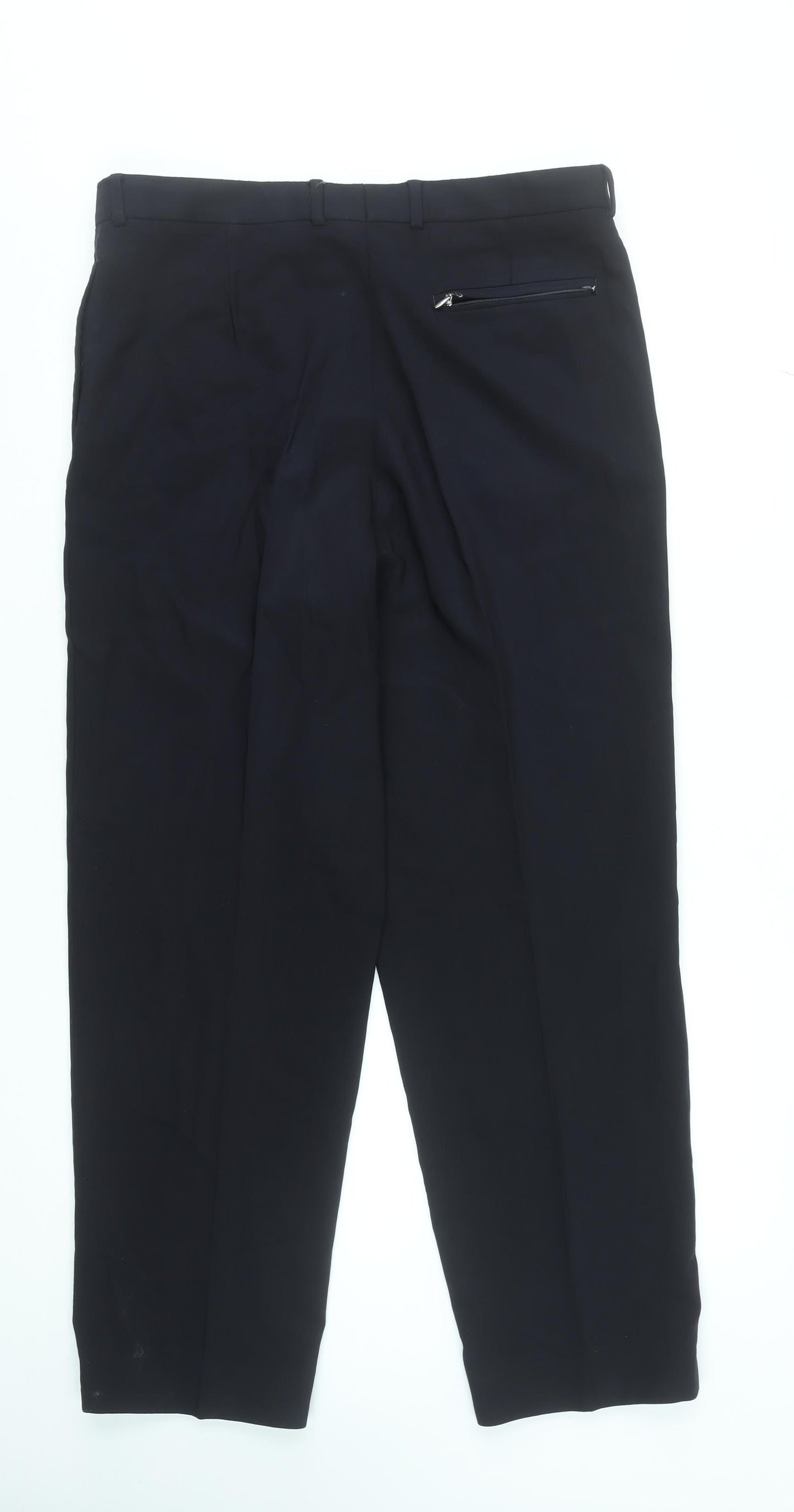 Balmain Paris Men's Black Wool Dress Trousers 32W 32L Classic Fit