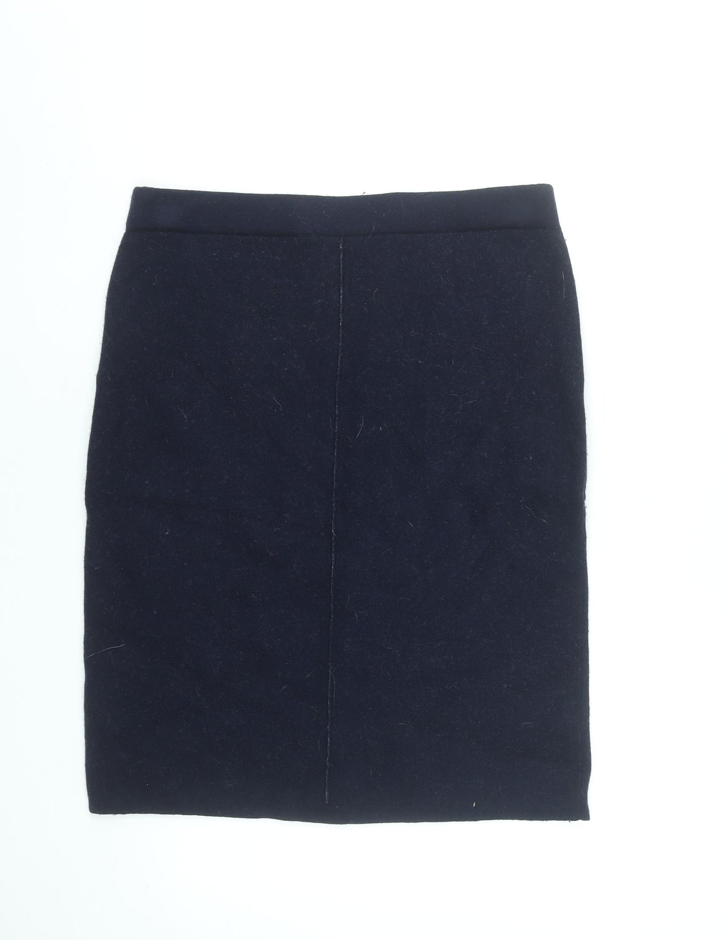 White Stuff Womens Navy Wool Blend Knee Length Pencil Skirt UK 12