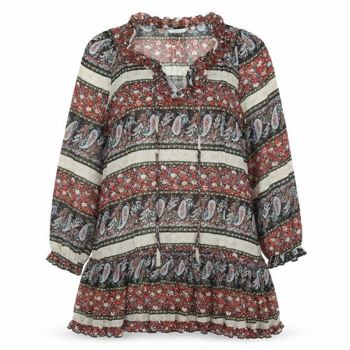 New Look Women’s Multicoloured Paisley Ruffle Boho Short Dress Size 10
