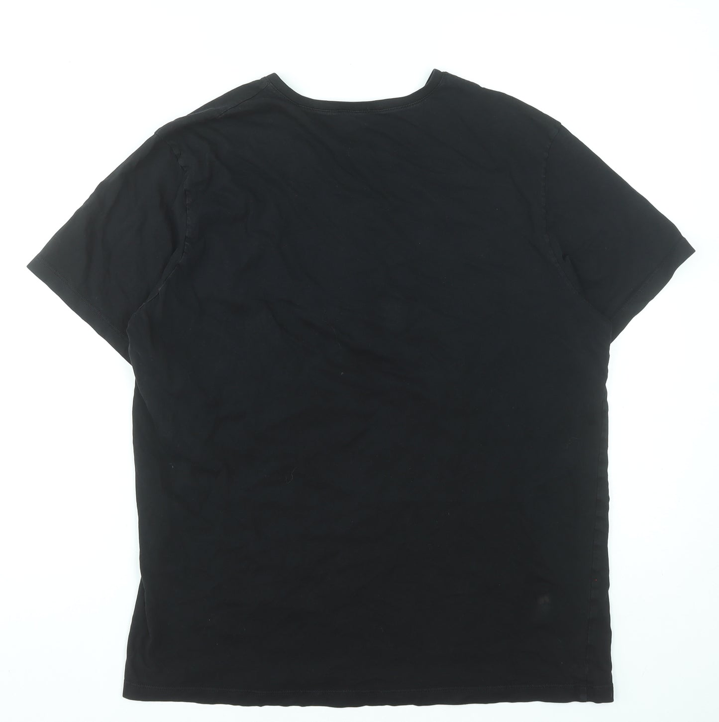 BOSS Men's Black V-Neck Cotton T-Shirt Size L Regular Fit