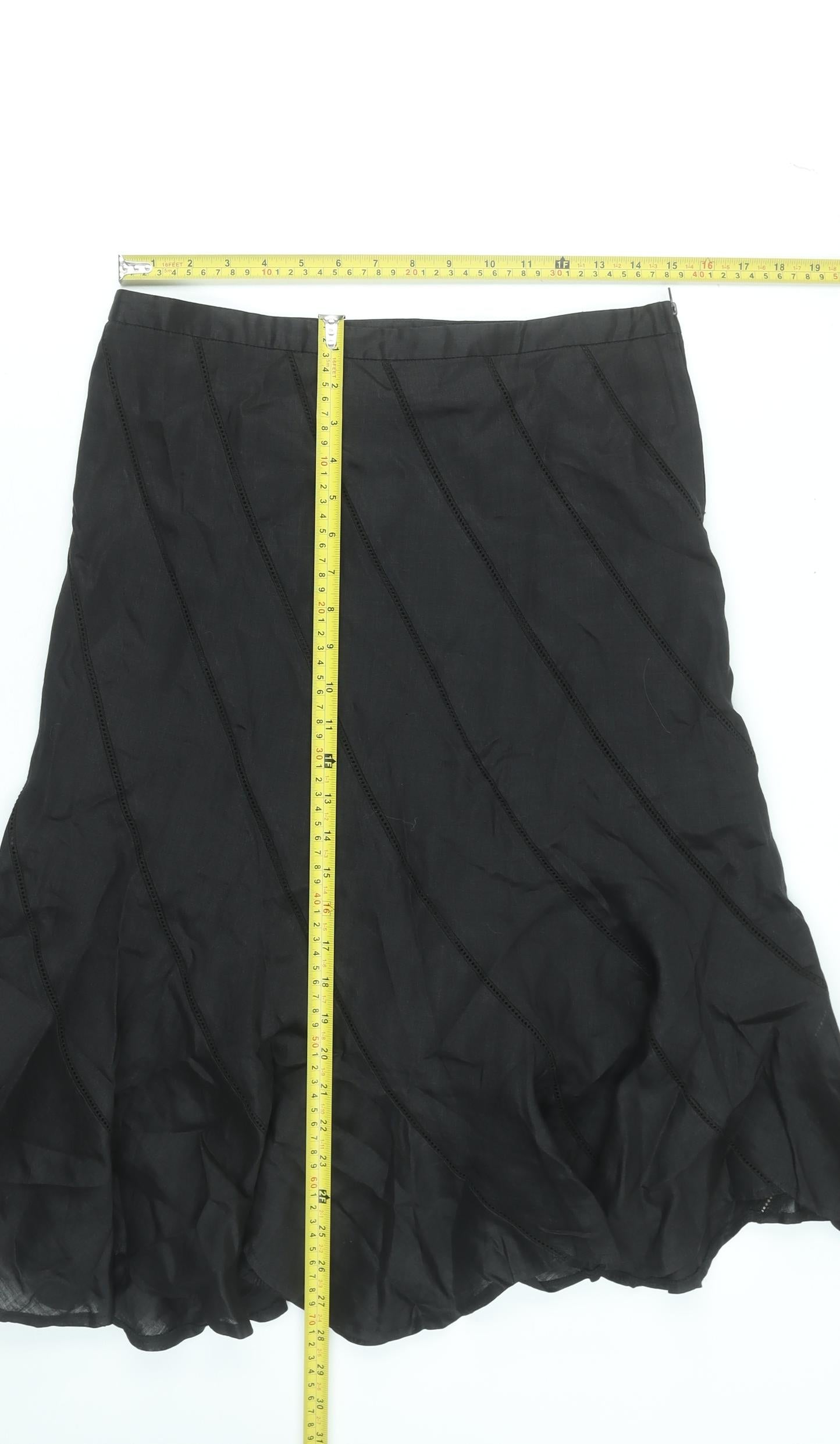 Atmosphere Women's Black A-Line Knee Length Skirt Size 10