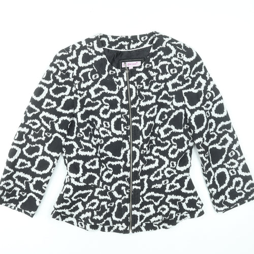 Marks and Spencer Per Una Black Animal Print Jacket Size 10 Women
