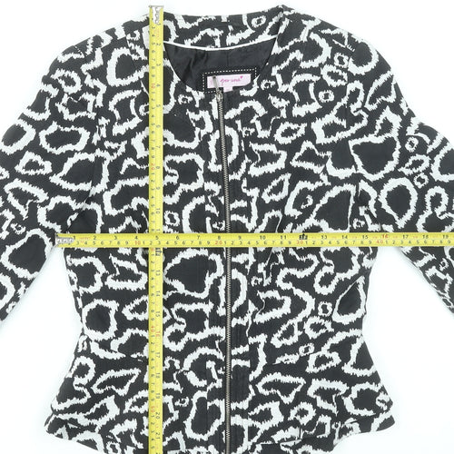 Marks and Spencer Per Una Black Animal Print Jacket Size 10 Women