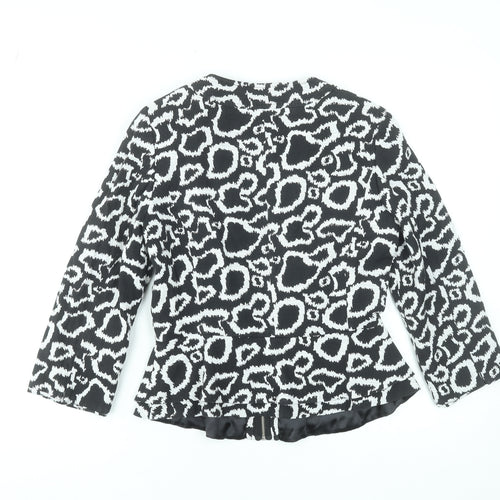 Marks and Spencer Per Una Black Animal Print Jacket Size 10 Women