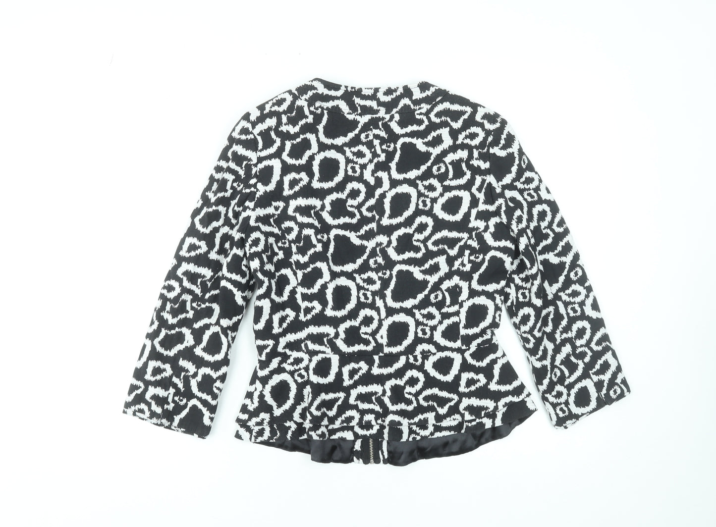 Marks and Spencer Per Una Black Animal Print Jacket Size 10 Women