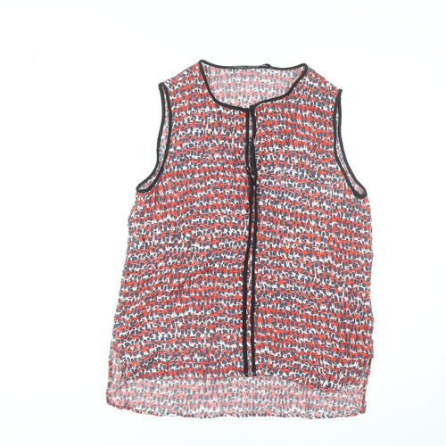 Zara Women Multicoloured Sleeveless Chiffon Blouse Size 12