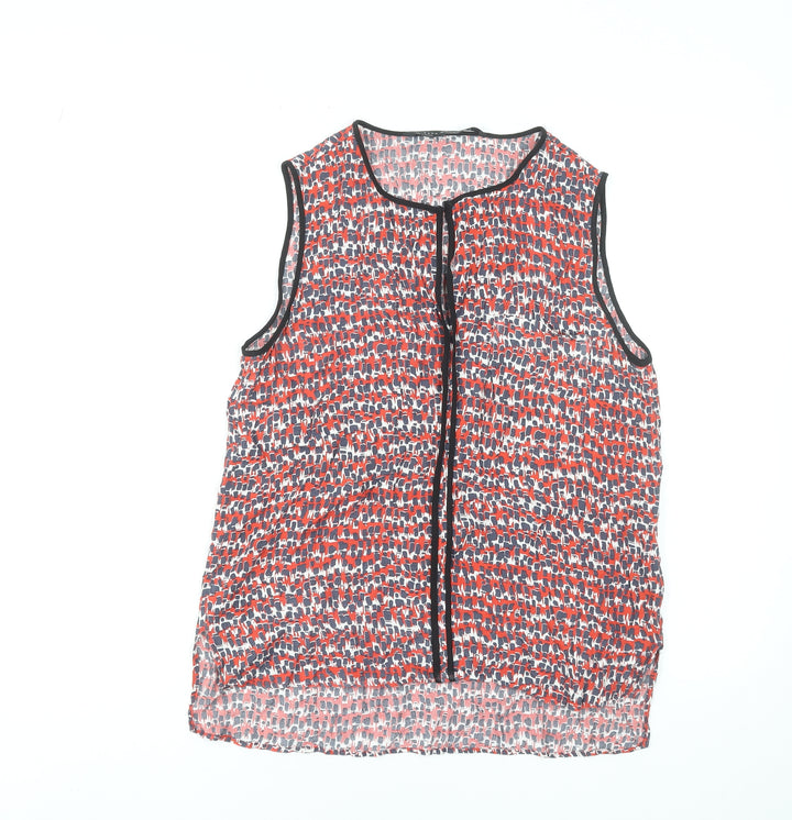 Zara Women Multicoloured Sleeveless Chiffon Blouse Size 12