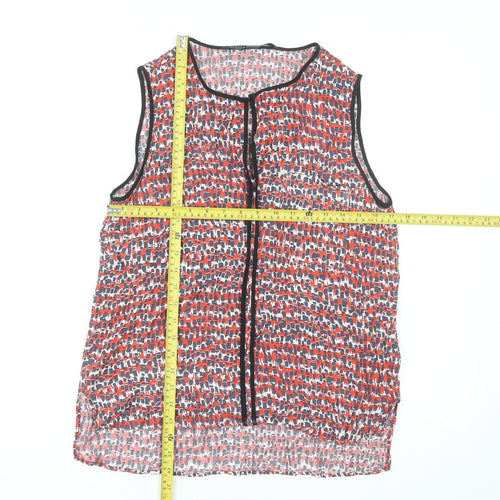 Zara Women Multicoloured Sleeveless Chiffon Blouse Size 12