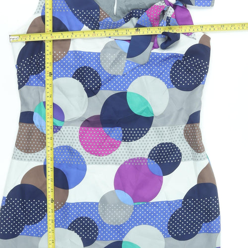 Monsoon Women’s Multicoloured Polka Dot Sheath Dress Size 14