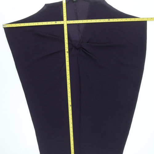 ASOS Women Purple Size 12 Sheath Knee Length Ruched Dress