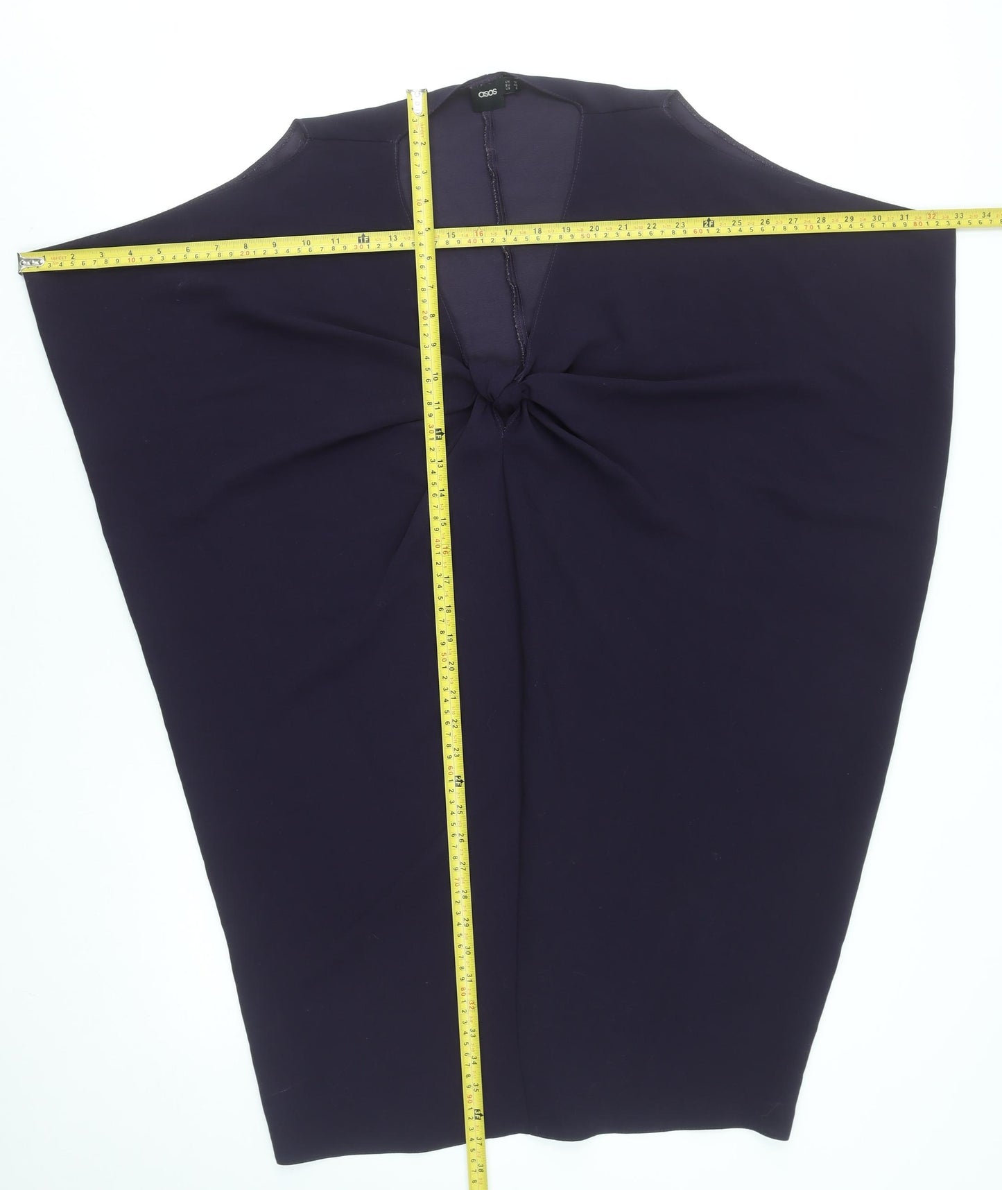 ASOS Women Purple Size 12 Sheath Knee Length Ruched Dress