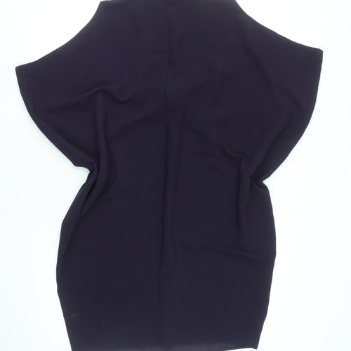 ASOS Women Purple Size 12 Sheath Knee Length Ruched Dress