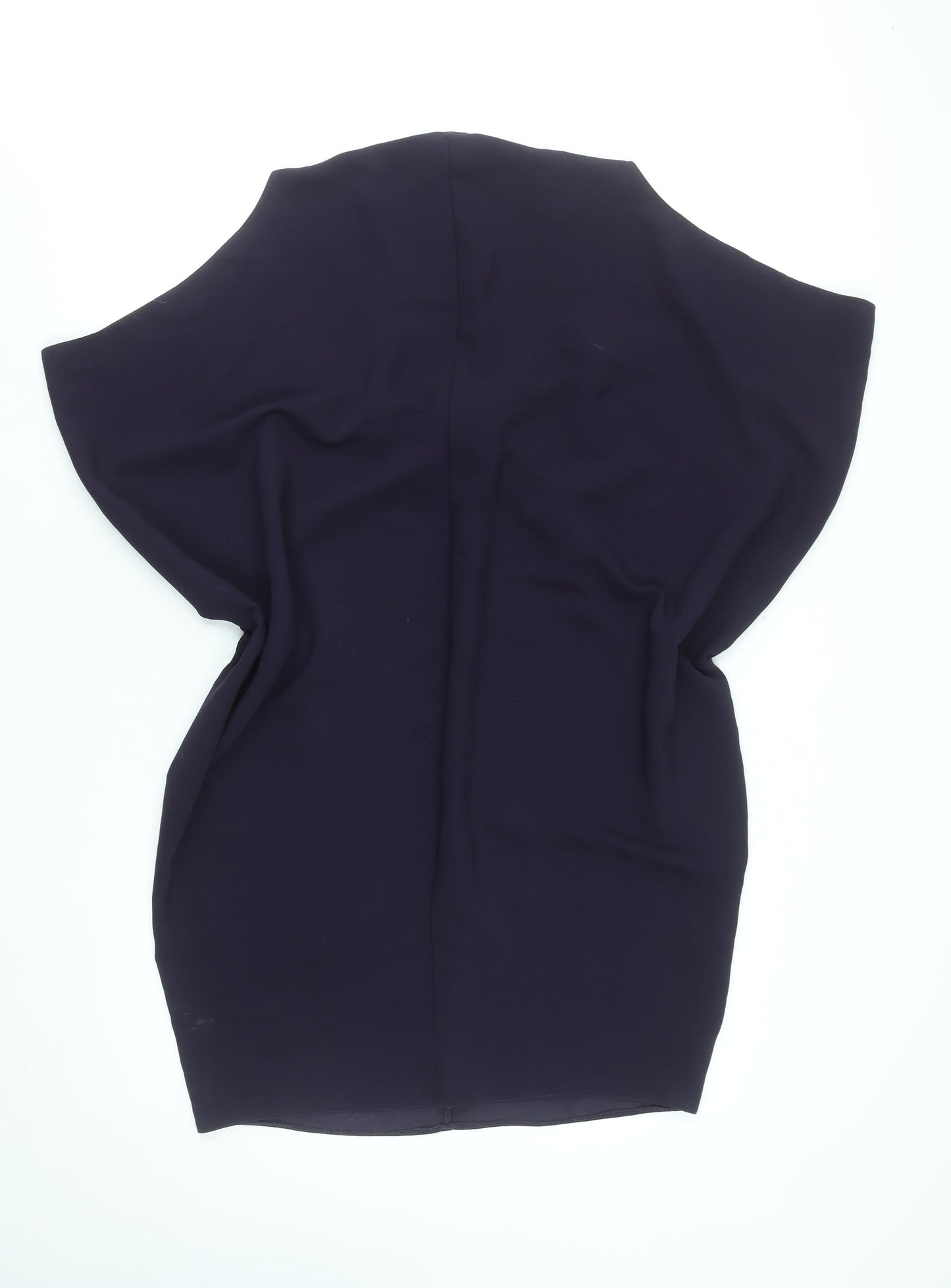 ASOS Women Purple Size 12 Sheath Knee Length Ruched Dress