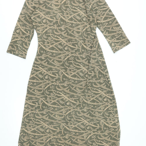 Laura Ashley Women’s Green Paisley Wrap Midi Dress Size 12