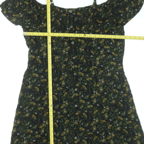 Mossimo Supply Co. Women’s Black Floral Off Shoulder A-Line Dress 2XL