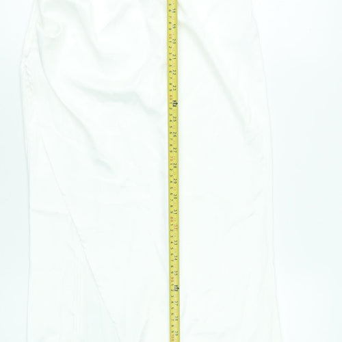 Boohoo Women’s White One Shoulder Long Bodycon Dress Size 8