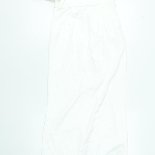 Boohoo Women’s White One Shoulder Long Bodycon Dress Size 8
