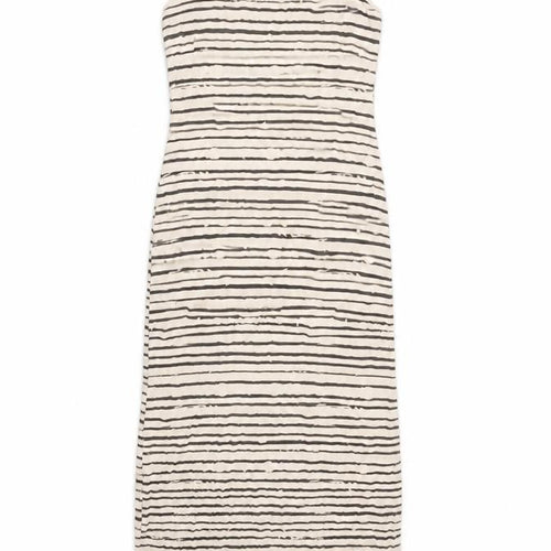 A Postcard from Brighton Womens Beige Striped Long Tank Dress Size 2