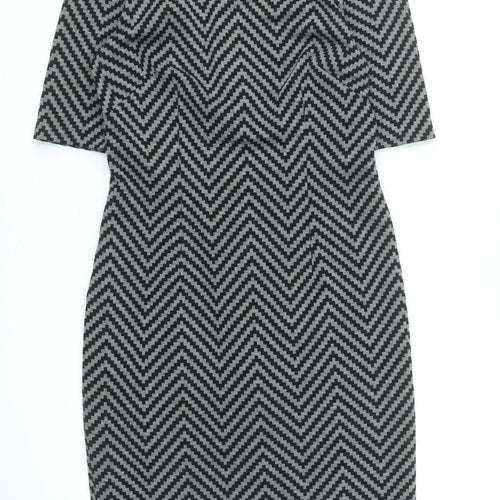 Marks and Spencer Women’s Grey Chevron Sheath Dress Size 10