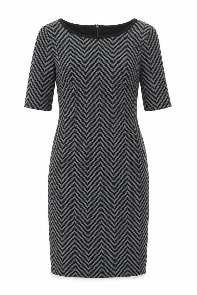 Marks and Spencer Women’s Grey Chevron Sheath Dress Size 10