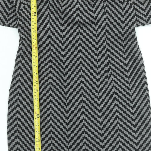 Marks and Spencer Women’s Grey Chevron Sheath Dress Size 10