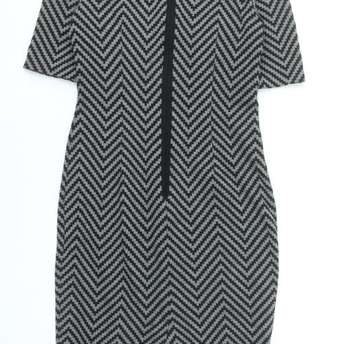 Marks and Spencer Women’s Grey Chevron Sheath Dress Size 10