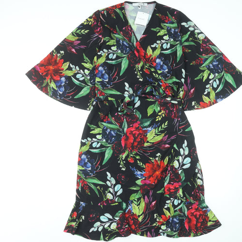 Next Women’s Multicoloured Floral Wrap Dress Size 8