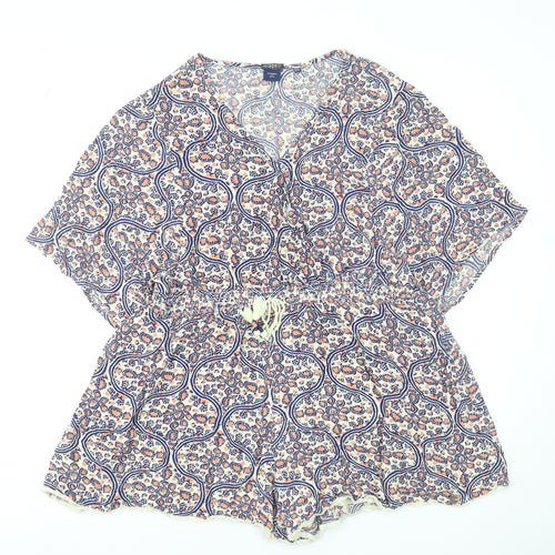 Superdry Women's Multicoloured Paisley Viscose Playsuit Size 16