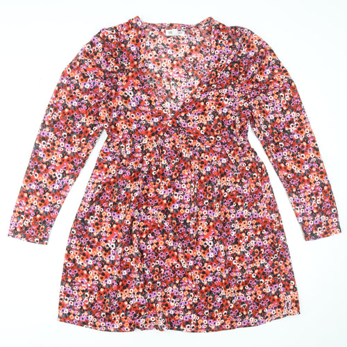 Urban Bliss Women’s Multicoloured Floral Fit & Flare Short Dress UK 12