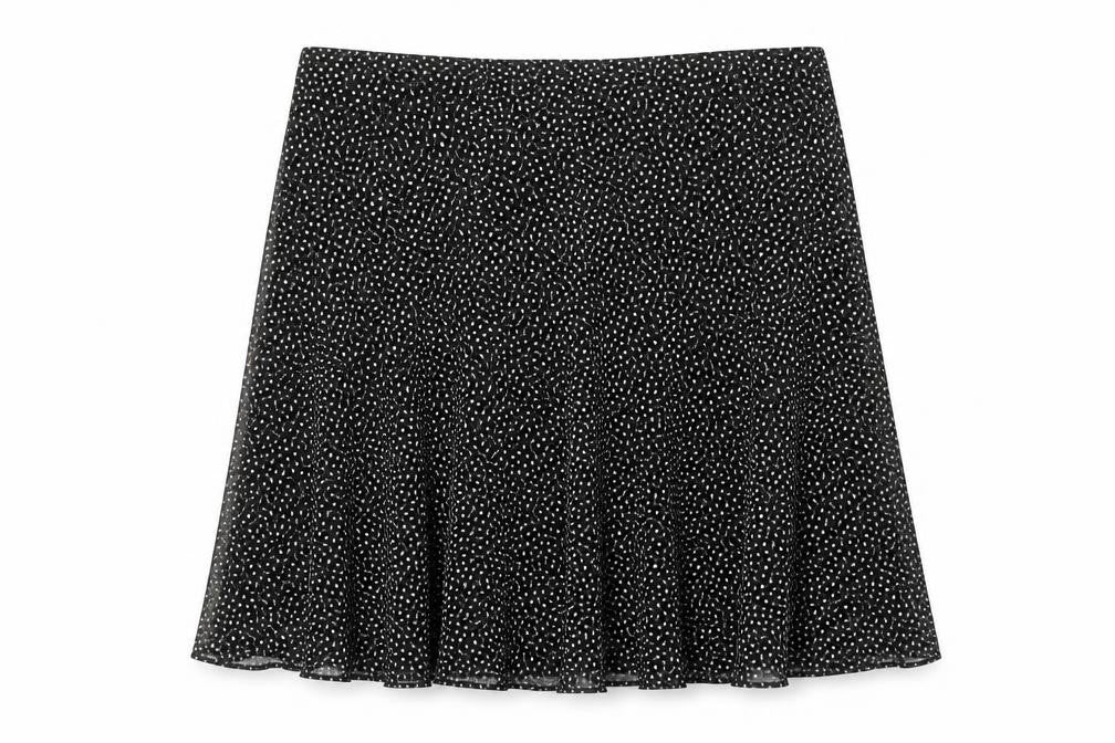 Marks and Spencer Women Black Polka Dot A-Line Skirt Size 16