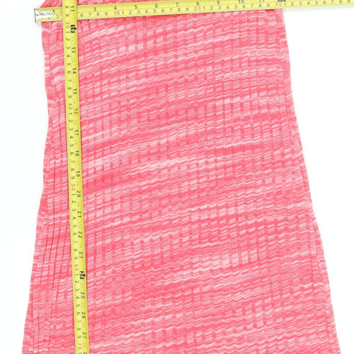 Zara Women Pink Sleeveless Tank Dress S Cotton Blend Casual