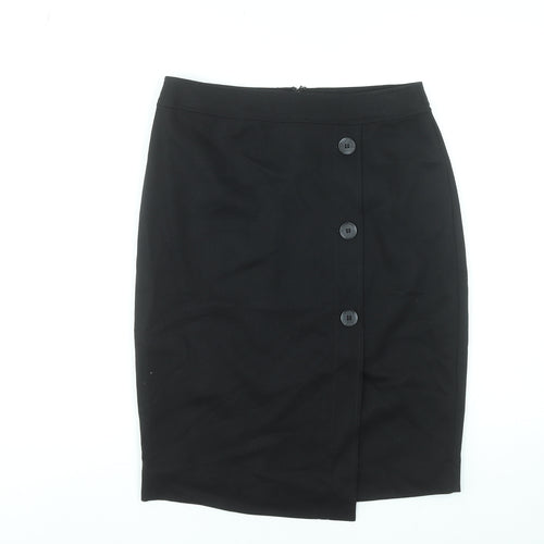 Principles Petite Women's Black Size 12 Pencil Skirt with Button Detail