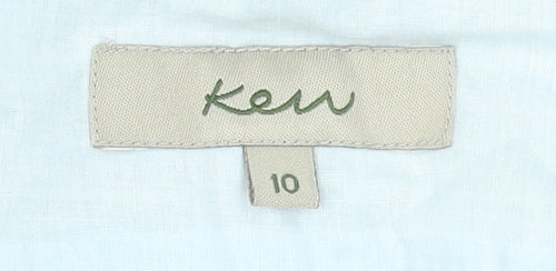 Kew Women’s Grey Cotton Check Sleeveless Knee Length Sundress Size 10