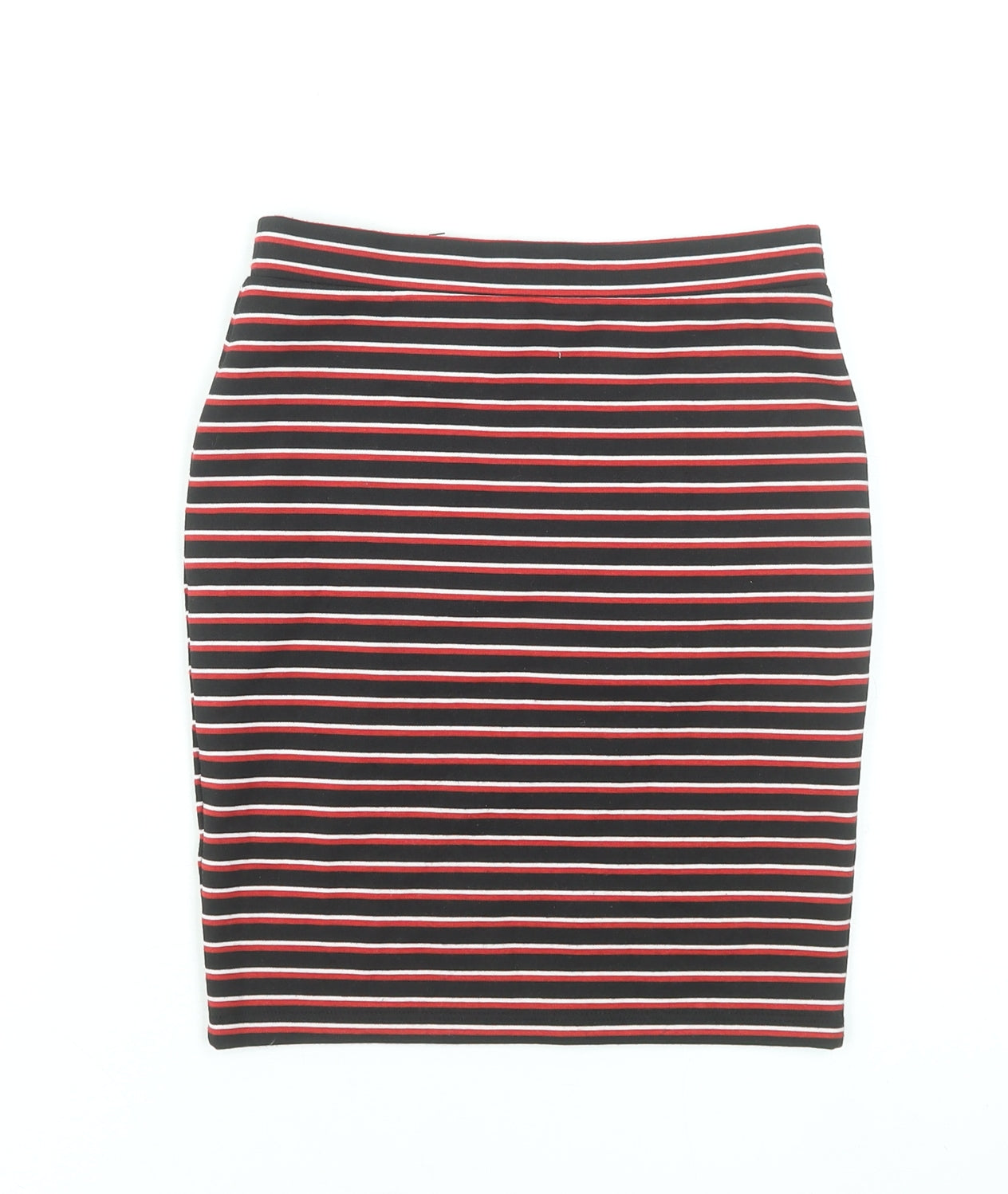 Miss Selfridge Women’s Black Striped Pencil Skirt Size 6 Stretch